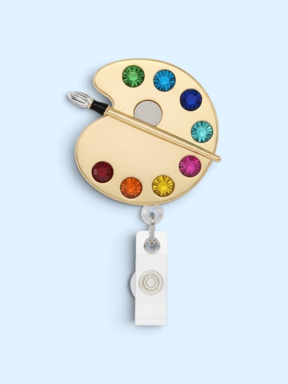True to Form Gold Toned Metal Artist Themed Badge Holder/Lanyard